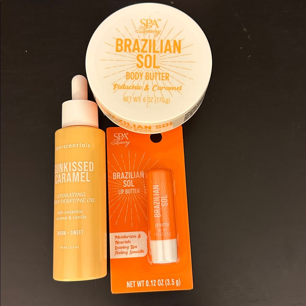 Spa Luxury Brazilian So Lip Butter Tropical Petals Body Perfume Oil Body Butter